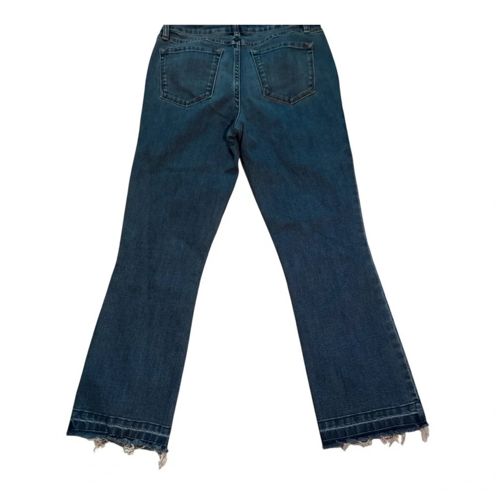 Prana Blue Flare Wide Cropped Leg Jeans 4/27 Cottagecore, Festival, Concert